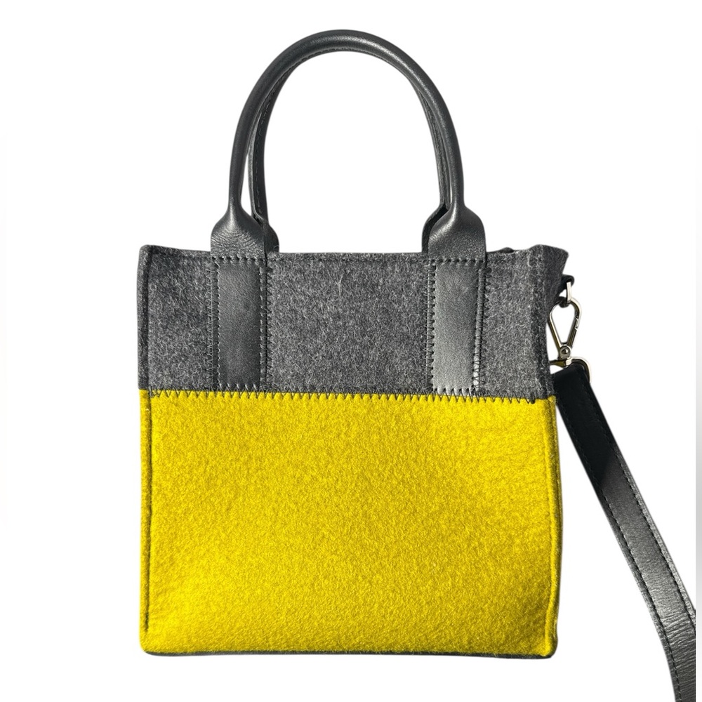 Graf Lantz Jaunt Mini Merino Wool Felt Tote Crossbody Leather Trim Bag